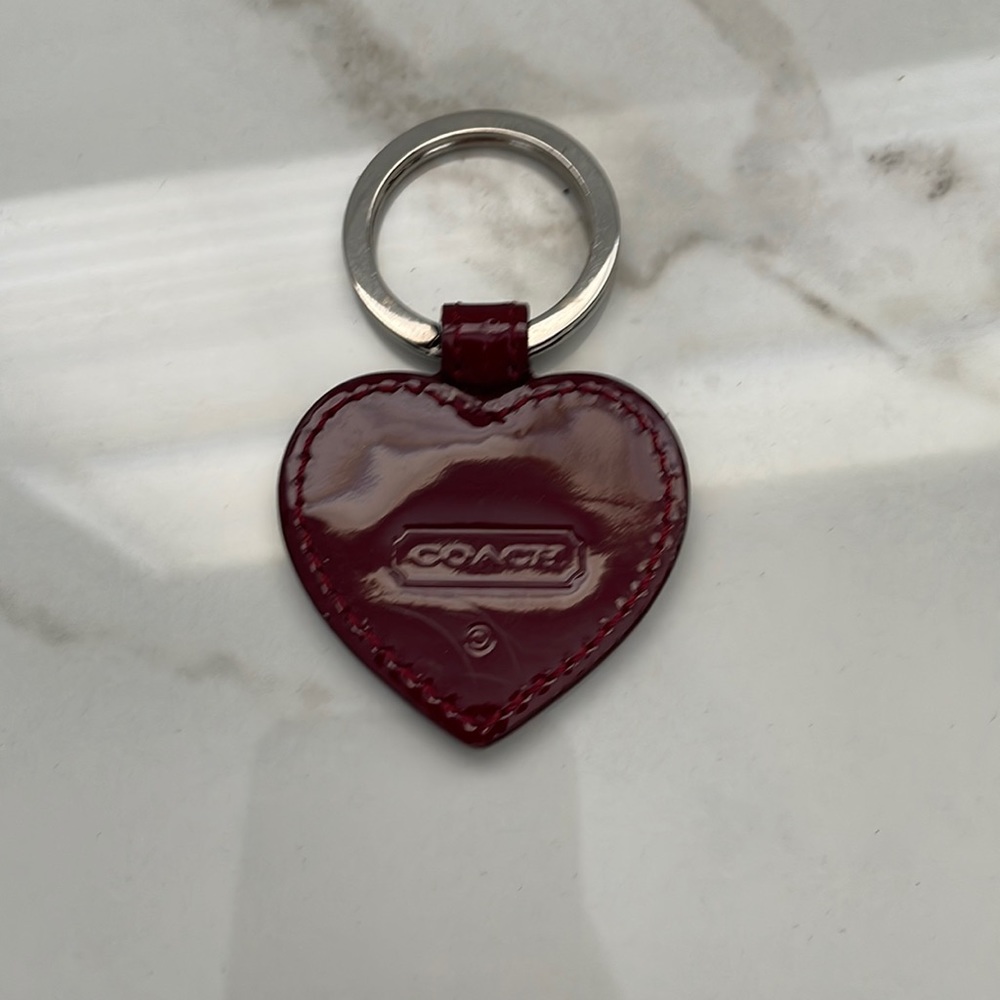 Coach Heart Keychain